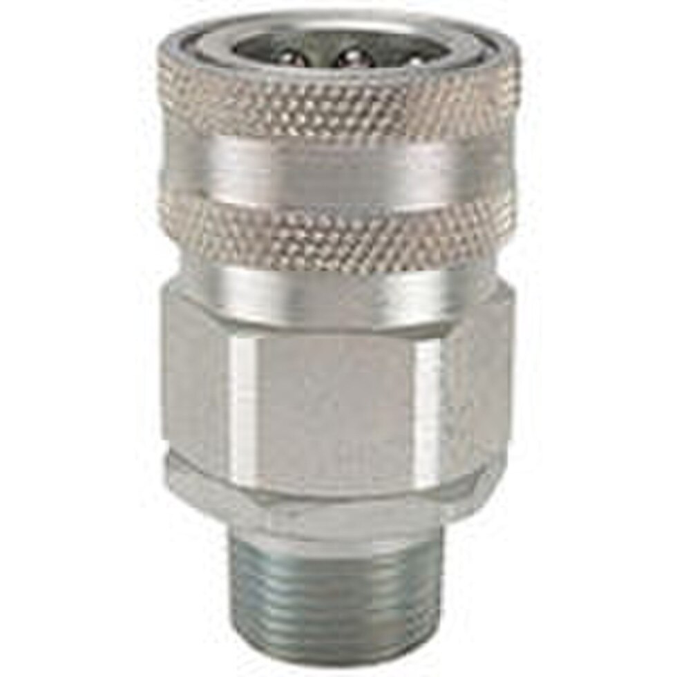 Snaptite IH Series Steel Coupler with Male Threads and Sleeve lock